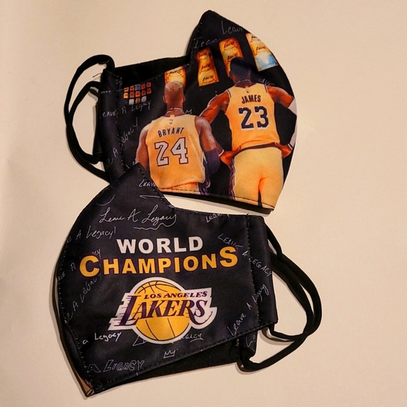 NWOT 2020 KOBE & LeBron Championship keepsake COVID-19 Mask - Picture 1 of 4